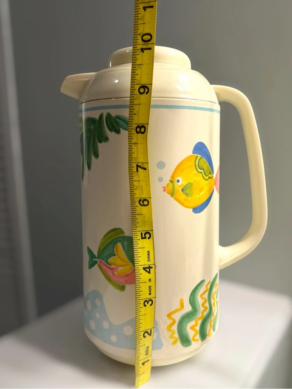 Vintage Studio Nova Tropical Fish Insulated Carafe Pitcher Made in Taiwan